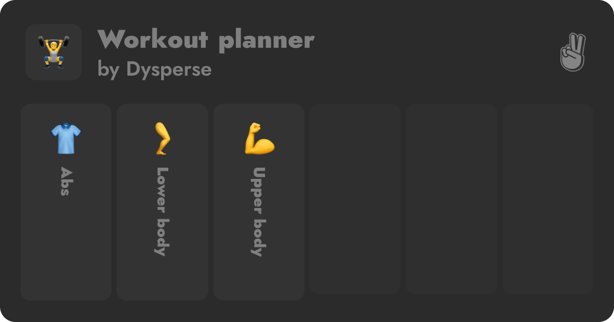 Preview of Workout planner