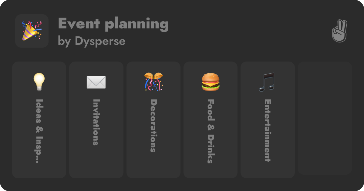 Preview of Event planning